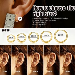 Pendientes Aro Acero Inoxidable Hipoalergénico