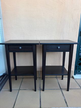 2 Mesitas de Noche IKEA HEMNES Negras