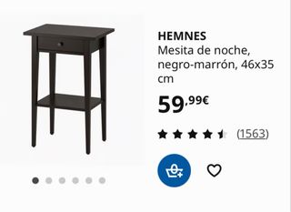 2 Mesitas de Noche IKEA HEMNES Negras