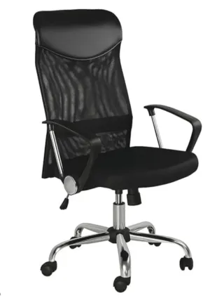 Silla de oficina negra, sin sacar de la caja.