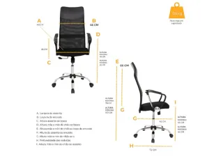 Silla de oficina negra, sin sacar de la caja.