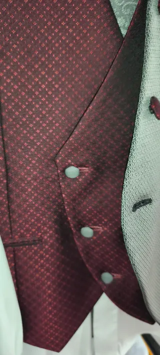 Traje Thomas Pina Novio Hombre Gris Morado