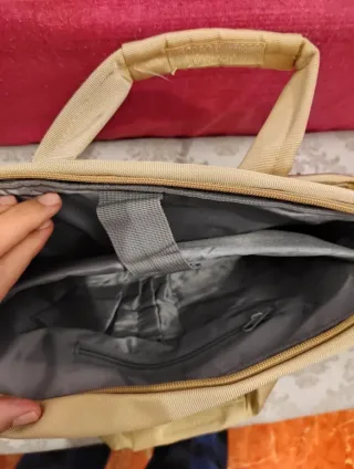 Maletín funda portátil hasta 12 color beige