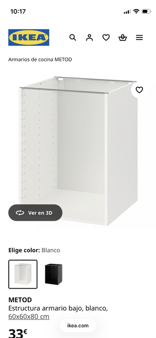 Estructura armario bajo METOD IKEA 60x60x80cm