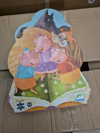 Puzzle Los Tres Cerditos Djeco 24 piezas