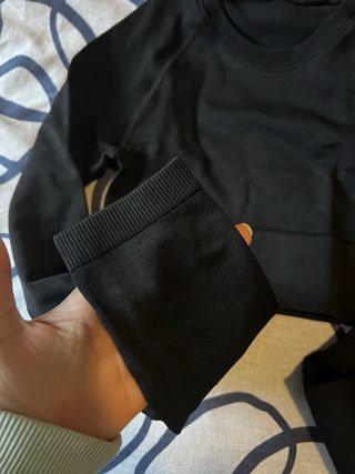 Crop top negro Prozis Talla XS