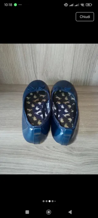 Ballerine vernice lucide blu n.30