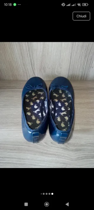 Ballerine vernice lucide blu n.30