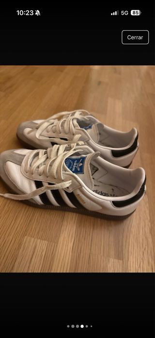 Zapatillas Adidas Samba Blancas y Grises