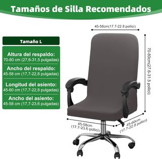 Funda Silla Oficina Gris