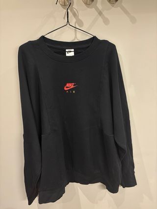 Sudadera Nike Air Negra cropped - talla XL