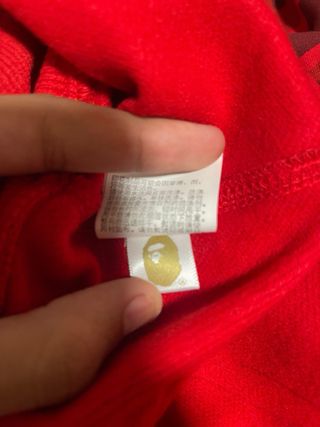 Bape Shark Doble Capucha Roja y Dorada