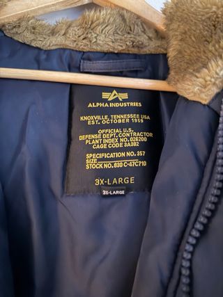 Chaqueta Alpha Industries Azul Talla XL
