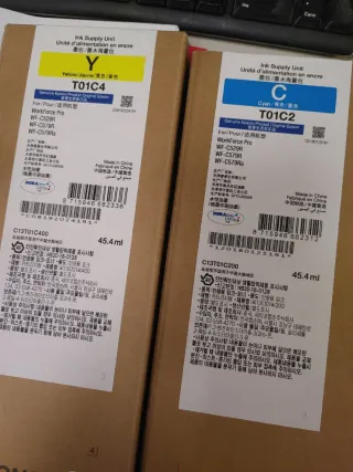 Toner Epson T01C4 Giallo e T01C2 Ciano