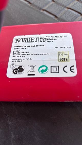 Motosierra Eléctrica Nordet