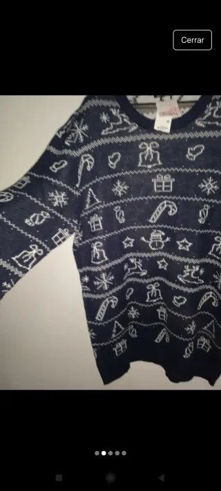 Jersey azul marino T.XXXL  Dibujos de invierno