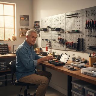 METALLMÖBELL Organizador Herramientas Pared 4 Pane