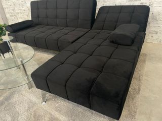 Sofá Cama Chaise Longue Negro