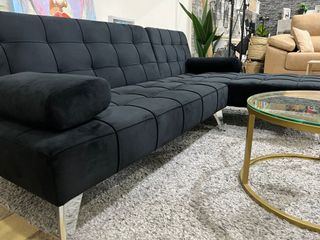 Sofá Cama Chaise Longue Negro