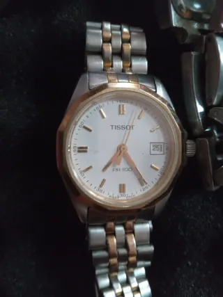 Reloj Tissot PR 100 Vintage color  Oro y Plata