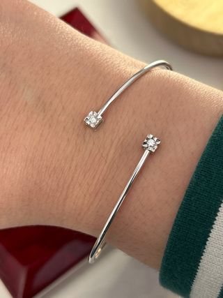 Pulsera oro blanco con diamantes