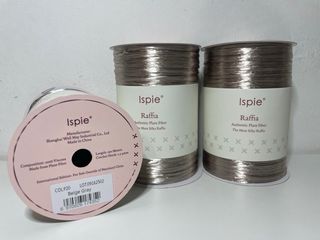 3 rotoli rafia ISPIE Beige gray