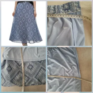 Falda elegante de gasa, talla 54/56