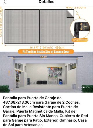 Mosquitera para garaje