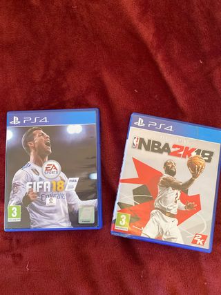 FIFA 18 y NBA 2K18 PS4