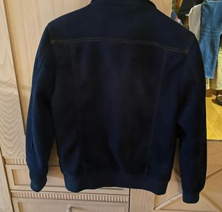 Chaqueta Zara Terciopelo Azul Talla M Nueva