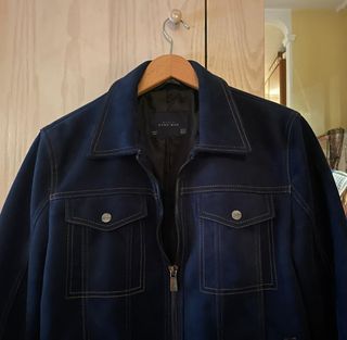 Chaqueta Zara Terciopelo Azul Talla M Nueva