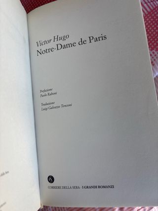 Libro Notre-Dame de Paris