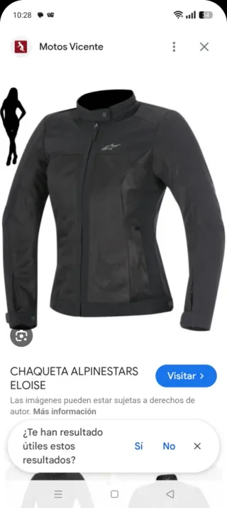 Chaqueta Moto Alpinestars Eloise Negra xs