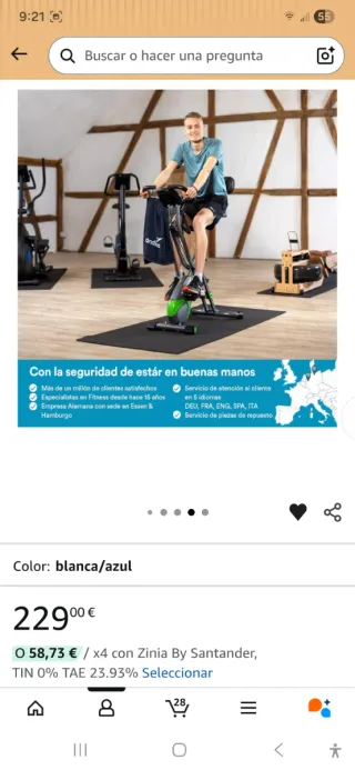 Bicicleta Estática Skandika Foldaway X-3000