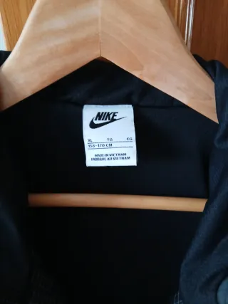 Cortavientos Nike Negro Blanco Talla XL Niño