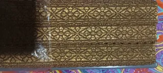 Pasamanería / Galón metálico dorado y marrón