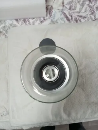 Chimenea Lámpara Bioetanol Cristal y Metal 40 cm