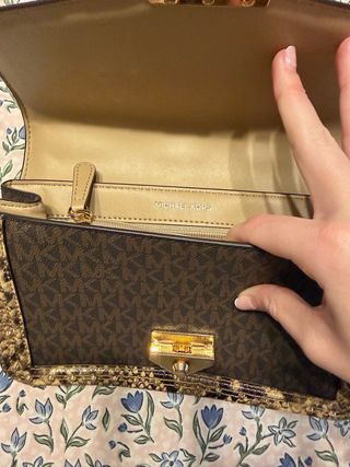 Bolso Michael Kors Marrón y Dorado