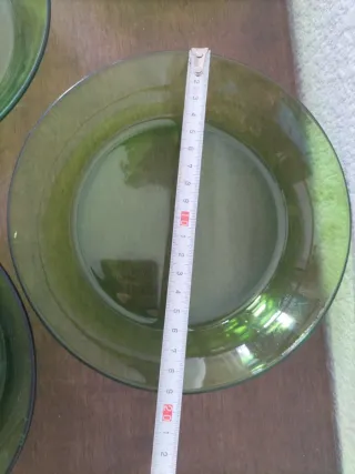 4 Platos Soperos Verdes Vintage Duralex