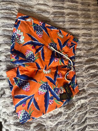 Bañador Polo Ralph Lauren Naranja Piñas