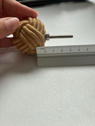 Dos pomos de cuerda estilo náutico