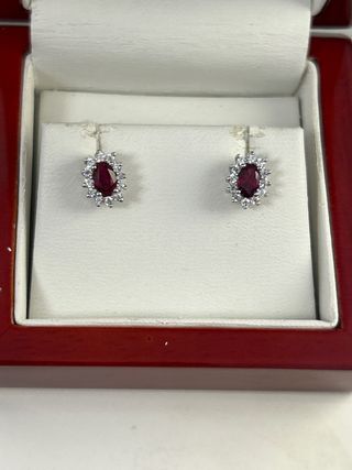 Pendientes oro blanco