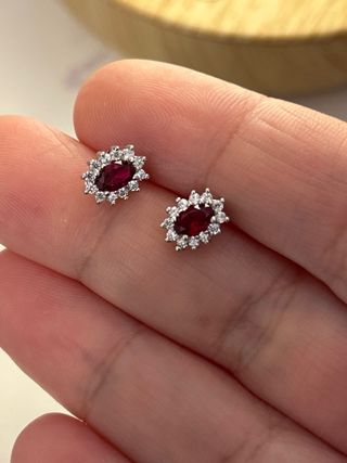 Pendientes oro blanco