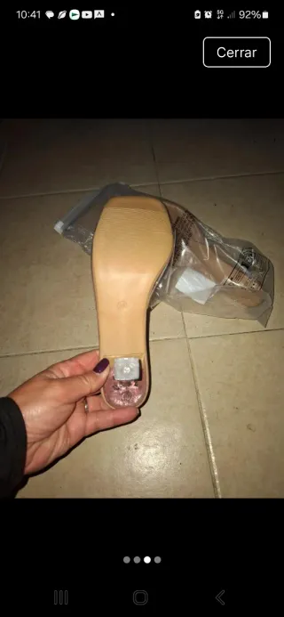 Zapatos tacón transparente