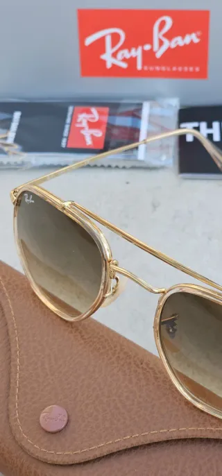 Gafas de Sol Ray-Ban Dorado y Marrón