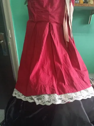 Vestido Romántico Veraniego Rojo