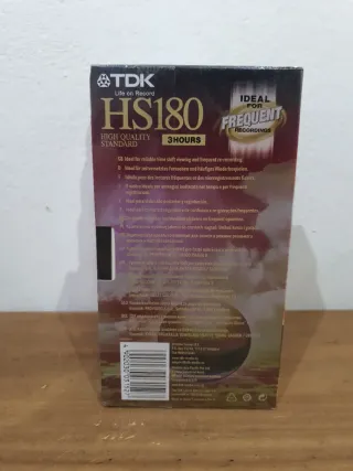 Lote 5 Cintas VHS TDK HS180 Precintadas