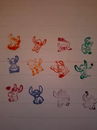 Sellos de Stitch - 12 piezas