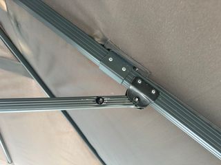 Sombrilla de patio 4x3m beige/gris