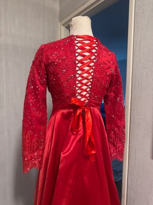 Vestido largo rojo Atelier Talla S